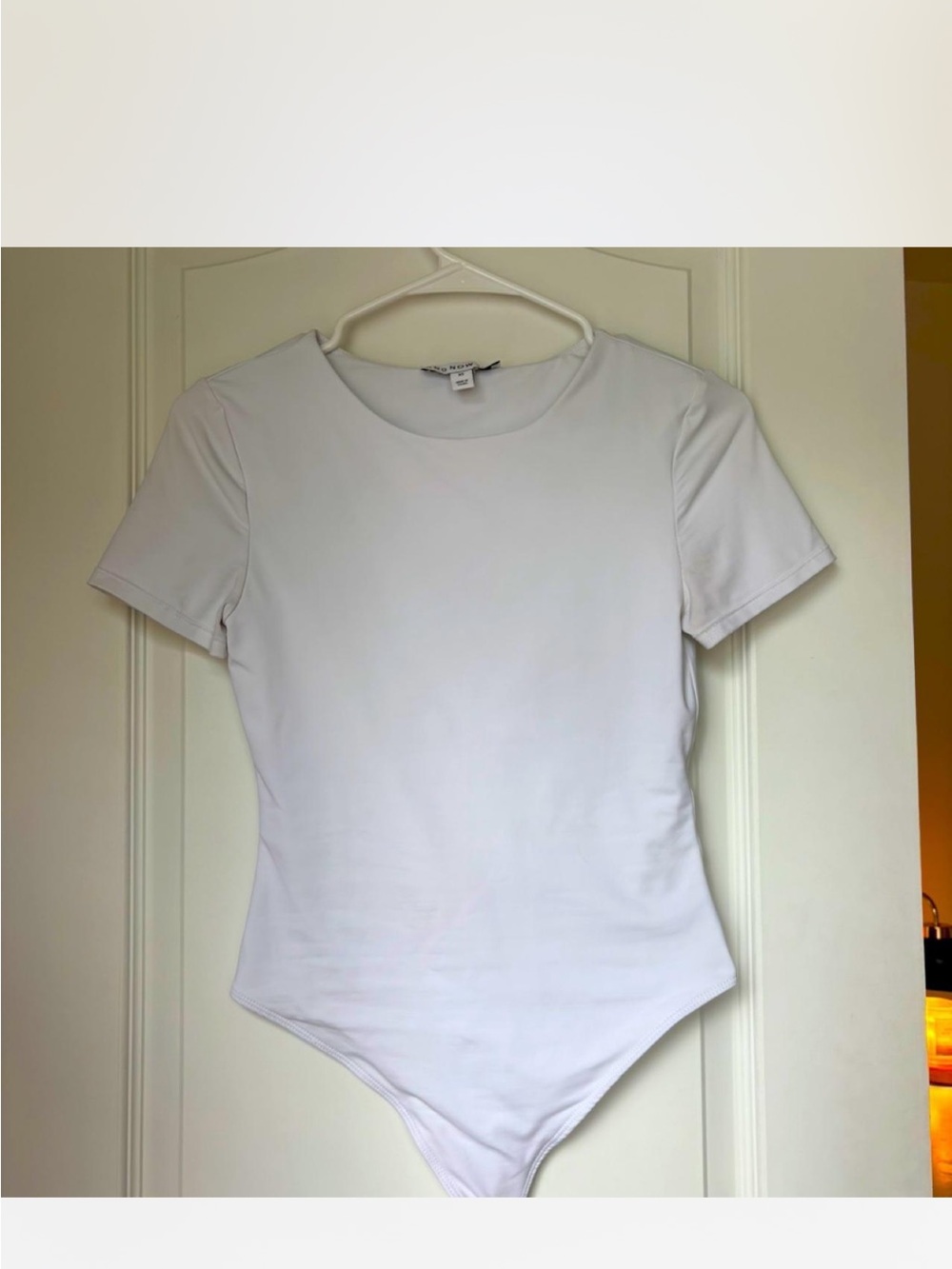 Essential White Short-Sleeve Bodysuit - Women's